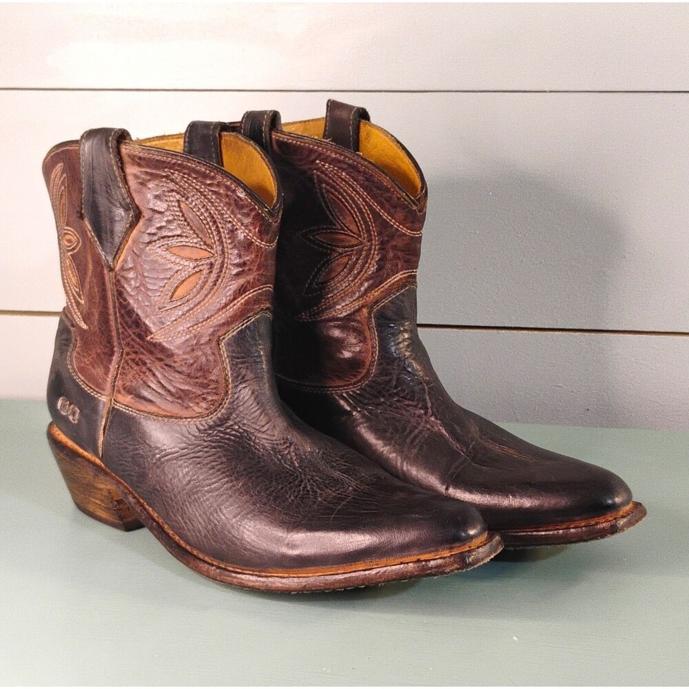 Bed Stu Women's Leather Western Cowboy Boots Brown US 9.5 MPN 1286